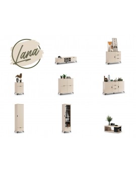 LANA beige - SALONTAFEL MET LEGPLANK