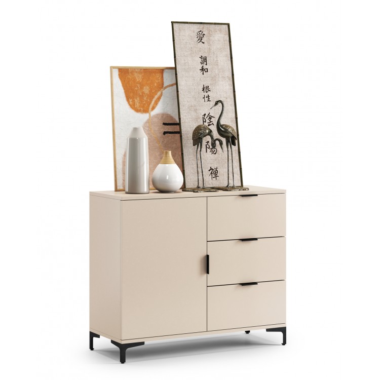 Kast LANA 03 beige - STAANDE KAST MET LADEN
