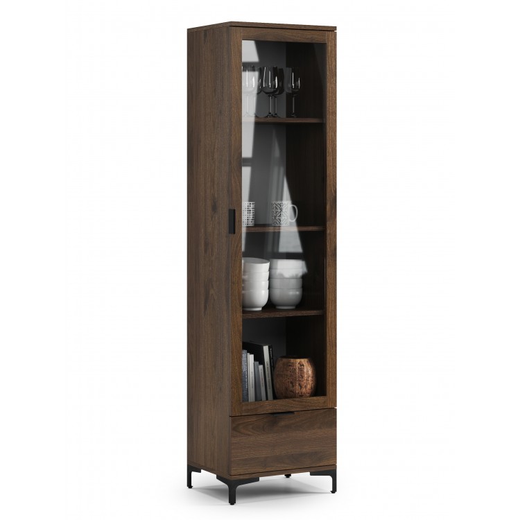 Kast LANA 07 Elegant walnoot - 1-DEURS KAST MET LA