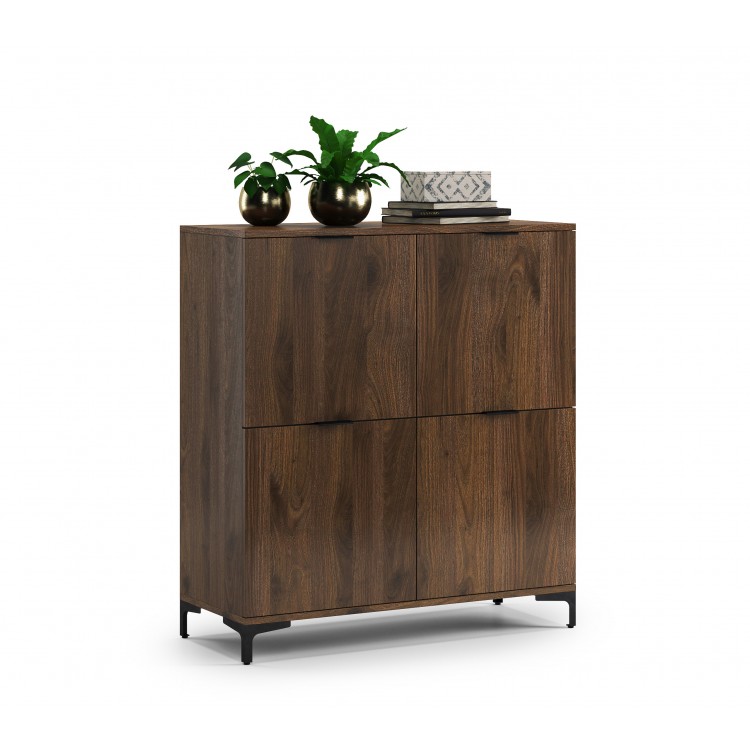 Kast LANA 02 Elegant walnoot - STAANDE 4-DEURS KAST