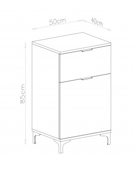 Kast LANA 01 Elegant walnoot - STAANDE KAST MET LA