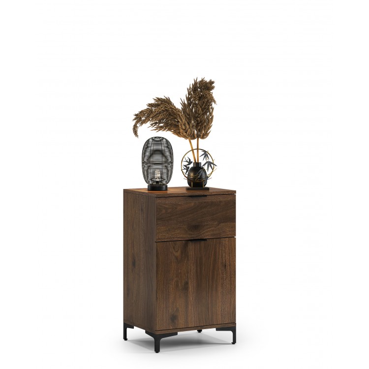 Komoda LANA 01 Elegantný orechý - STOJÍCÍ SKŘÍŇKA S ŠUPLÍKEM