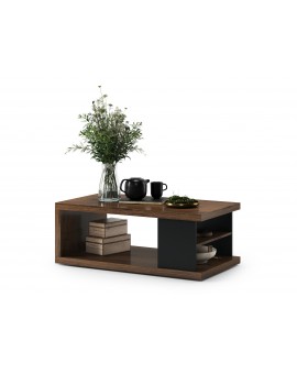 LANA Elegant walnoot - SALONTAFEL MET LEGPLANK