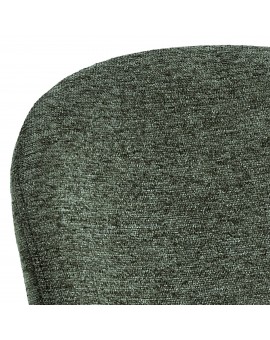 FIORA Groen (stof Apia 352)/zwart frame - MODERNE GESTOFFEERDE STOEL VOOR WOONKAMER/EETKAMER LOFT