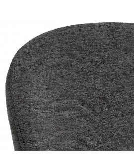 FIORA Donkergrijs (stof Apia 458)/zwart frame - MODERNE GESTOFFEERDE STOEL VOOR WOONKAMER/EETKAMER LOFT