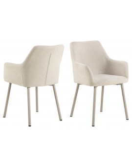 VERA Béžové (tkanina Apia 453)/béžový rám – MODERNÁ ČALÚNENÁ KRESLOVÁ STOLIČKA DO OBÝVAČKY/JEDÁLNE LOFT