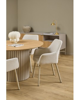 VERA Béžové (tkanina Apia 453)/béžový rám – MODERNÁ ČALÚNENÁ KRESLOVÁ STOLIČKA DO OBÝVAČKY/JEDÁLNE LOFT