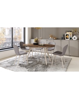 copy of FIORA Béžové (Látka Basel 24) - MODERNÁ ČALÚNENÁ STOLIČKA DO OBÝVAČKY/ JEDÁLNE LOFT