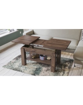 ASTORIA bruine eik, opklapbare salontafel