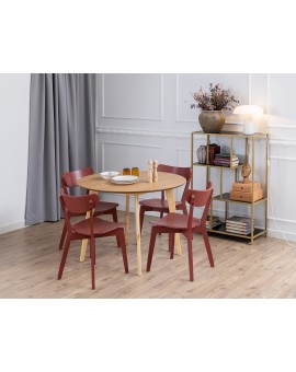 ROXY Prírodný dub 90 cm - OKRÚHLY DREVENÝ STÔL DO KUCHYNE/JEDÁLNE RETRO