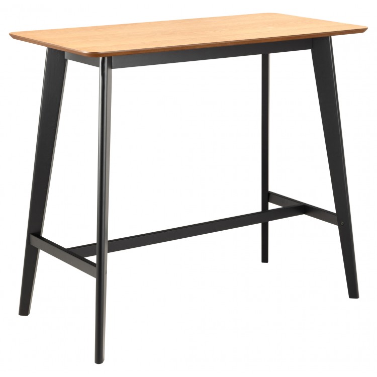 ROXY Natuurlijk Eiken/Zwart - BAR/KEUKENTAFEL HOOG HOUT FINEER