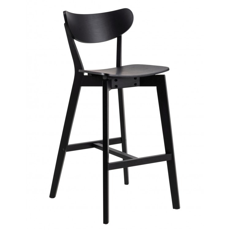 ROXY Zwart – HOUTEN BARSTOEL VOOR KEUKEN, WOONKAMER EN RESTAURANT IN RETROSTIJL