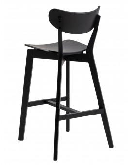 ROXY Zwart – HOUTEN BARSTOEL VOOR KEUKEN, WOONKAMER EN RESTAURANT IN RETROSTIJL