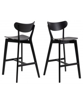 ROXY Zwart – HOUTEN BARSTOEL VOOR KEUKEN, WOONKAMER EN RESTAURANT IN RETROSTIJL