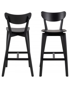 ROXY Zwart – HOUTEN BARSTOEL VOOR KEUKEN, WOONKAMER EN RESTAURANT IN RETROSTIJL