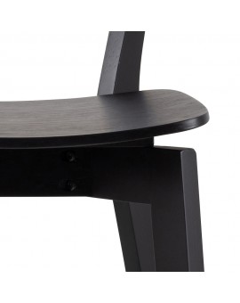 ROXY Zwart – HOUTEN BARSTOEL VOOR KEUKEN, WOONKAMER EN RESTAURANT IN RETROSTIJL