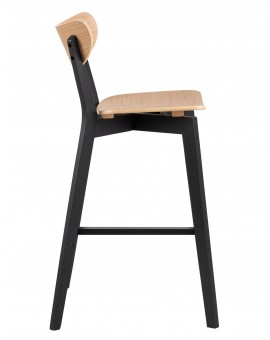 ROXY Dub Prírodný / Čierna Konštrukcia – DREVENÁ BAROVÁ STOLIČKA DO KUCHYNE, OBÝVAČKY A REŠTAURÁCIE V ŠTÝLE RETRO