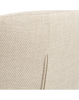 CLARA Beige (stof Monza 24)/zwarte poten - MODERNE GESTOFFEERDE KUIPSTOEL VOOR WOONKAMER/EETKAMER/KANTOOR LOFT