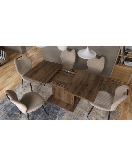 ASTON MINI Noten Elegant – uitschuifbare tafel met in hoogte verstelbaar tafelblad