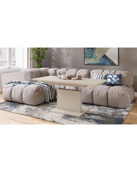 ASTON MINI Beige (champagne) – uitschuifbare tafel met in hoogte verstelbaar tafelblad