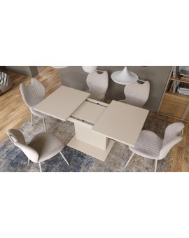 ASTON MINI Beige (champagne) – uitschuifbare tafel met in hoogte verstelbaar tafelblad