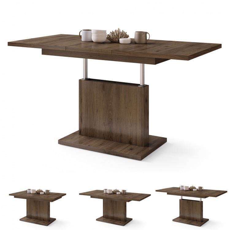 ASTON MINI Noten Elegant – uitschuifbare tafel met in hoogte verstelbaar tafelblad