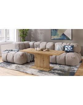 ASTON MINI Eik Artisan – uitschuifbare tafel met in hoogte verstelbaar tafelblad