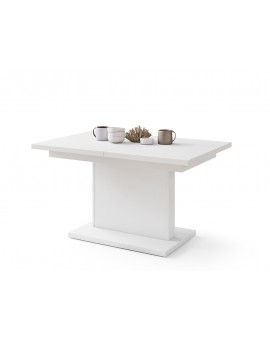 ASTON MINI Mat wit – uitschuifbare tafel met in hoogte verstelbaar tafelblad