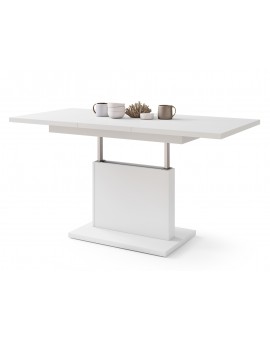 ASTON MINI Mat wit – uitschuifbare tafel met in hoogte verstelbaar tafelblad