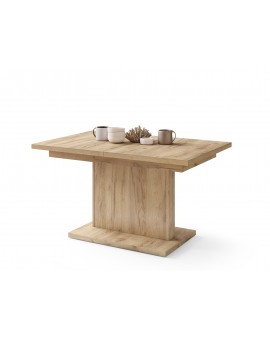 ASTON MINI Eik Craft Goud – uitschuifbare tafel met in hoogte verstelbaar tafelblad