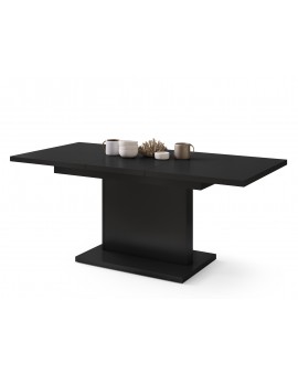 ASTON MINI Mat Zwart – uitschuifbare tafel met in hoogte verstelbaar tafelblad