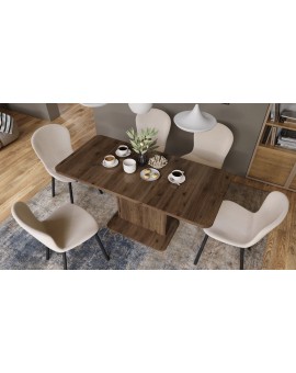 ASTON MINI-Z Elegant Walnoot – uitschuifbare tafel met in hoogte verstelbaar tafelblad