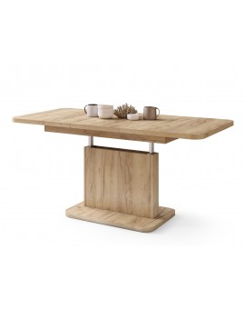 ASTON MINI-Z Craft Eiken Goud – uitschuifbare tafel met in hoogte verstelbaar tafelblad