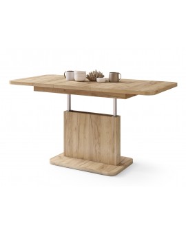 ASTON MINI-Z Craft Eiken Goud – uitschuifbare tafel met in hoogte verstelbaar tafelblad