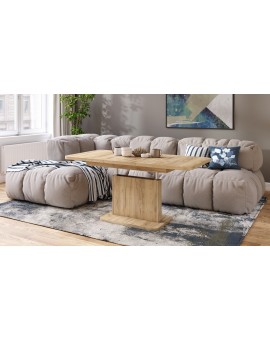 ASTON MINI-Z Craft Eiken Goud – uitschuifbare tafel met in hoogte verstelbaar tafelblad