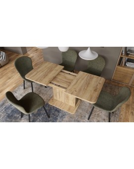 ASTON MINI-Z Craft Eiken Goud – uitschuifbare tafel met in hoogte verstelbaar tafelblad