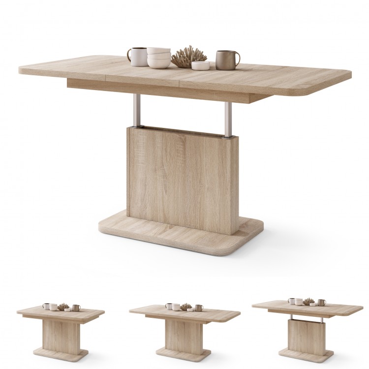 ASTON MINI-Z Sonoma Eiken – uitschuifbare tafel met in hoogte verstelbaar tafelblad
