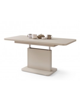 ASTON MINI-Z Beige (Champagne) – uitschuifbare tafel met in hoogte verstelbaar tafelblad