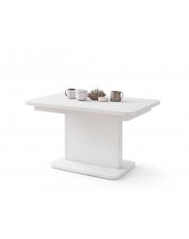 ASTON MINI-Z Wit Mat – uitschuifbare tafel met in hoogte verstelbaar tafelblad