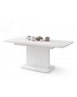 ASTON MINI-Z Wit Mat – uitschuifbare tafel met in hoogte verstelbaar tafelblad