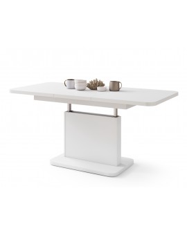 ASTON MINI-Z Wit Mat – uitschuifbare tafel met in hoogte verstelbaar tafelblad