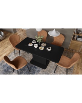 ASTON MINI-Z Zwart Mat – uitschuifbare tafel met in hoogte verstelbaar tafelblad
