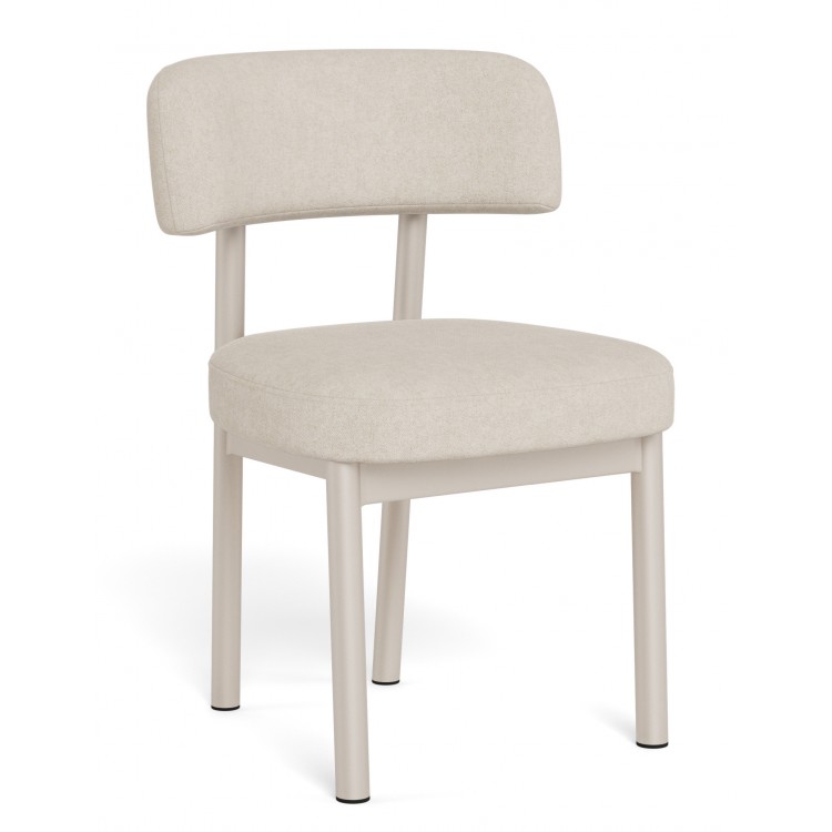 TORAY Beige (stof Apia 453)/onderstel kasjmier - GESTOFFEERDE EETKAMERSTOEL VOOR KEUKEN/EETKAMER