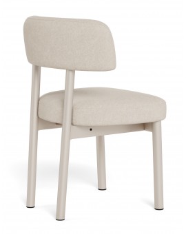 TORAY Beige (Apia 453 fabric)/cashmere base - UPHOLSTERED DINING CHAIR FOR KITCHEN/DINING ROOM