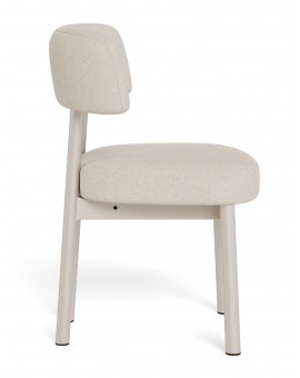 TORAY Beige (stof Apia 453)/onderstel kasjmier - GESTOFFEERDE EETKAMERSTOEL VOOR KEUKEN/EETKAMER