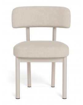 TORAY Beige (stof Apia 453)/onderstel kasjmier - GESTOFFEERDE EETKAMERSTOEL VOOR KEUKEN/EETKAMER