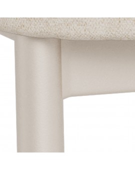 TORAY Beige (stof Apia 453)/onderstel kasjmier - GESTOFFEERDE EETKAMERSTOEL VOOR KEUKEN/EETKAMER