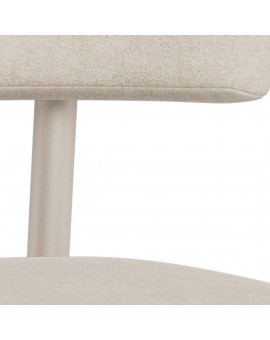 TORAY Beige (stof Apia 453)/onderstel kasjmier - GESTOFFEERDE EETKAMERSTOEL VOOR KEUKEN/EETKAMER