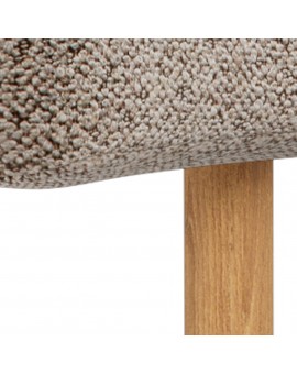 TORAY Latte Beige (Monza 60 fabric)/natural oak base - UPHOLSTERED DINING CHAIR FOR KITCHEN/DINING ROOM