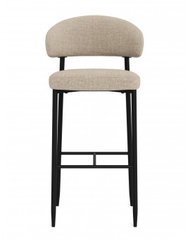 IRIS Beige (stof Basel 24)/zwart onderstel - GESTOFFEERDE BARKRUK VOOR KEUKEN/BAR